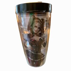 DC Comics Harley Quinn Tumbler 16 Ounce Cup Pop off Lid Slide Open